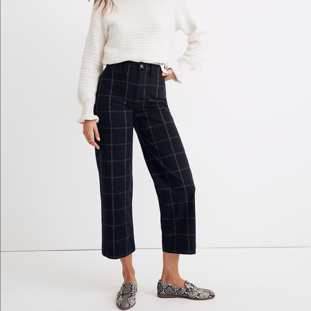 Madewell Slim Wide-Leg Crop Pants